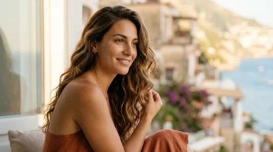 Capelli mossi naturali con onde morbide stile spiaggia mediterranea