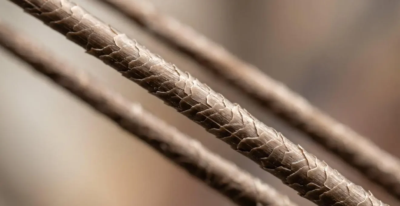 Dettaglio macro della struttura del capello con cuticole