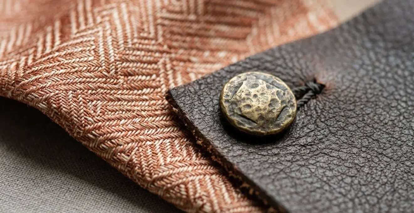 Tessuti pregiati italiani con texture naturale e lavorazione artigianale visibile