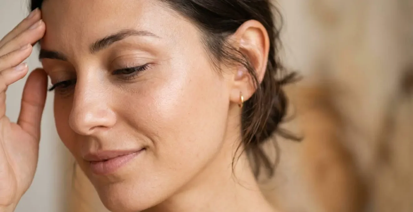 Primo piano di pelle del viso con luminosità naturale diffusa, effetto sano e radioso